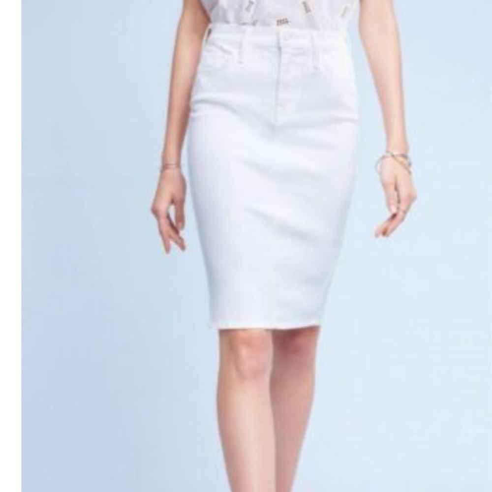 MOTHER white denim pencil skirt